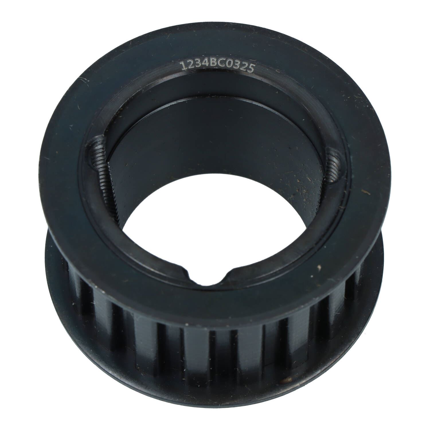 Pulley Gearbelt, 3/8" Pitch, 1" Wide, 18 T, Taper B-Lock, Blackening