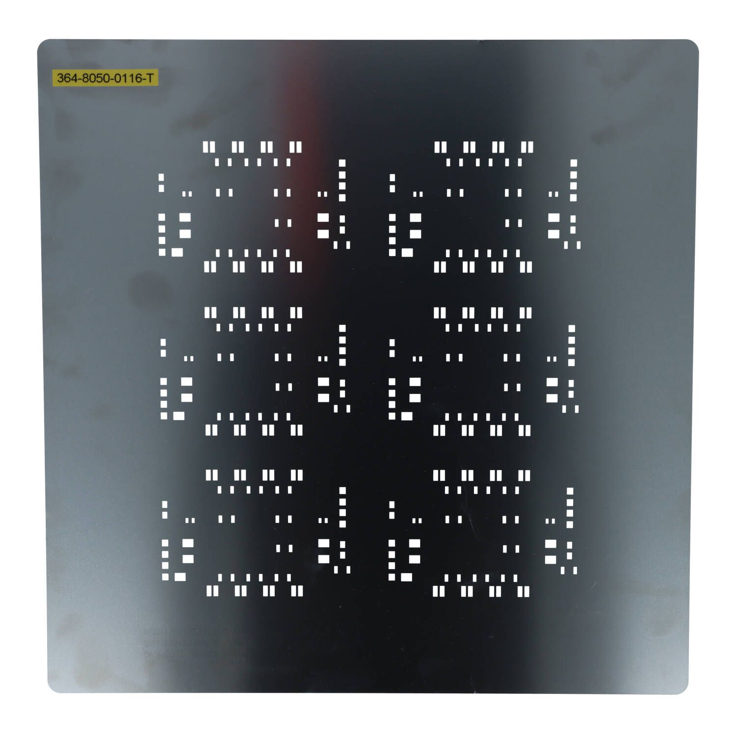 Stencil for PCB 364-8050-0116 Top
