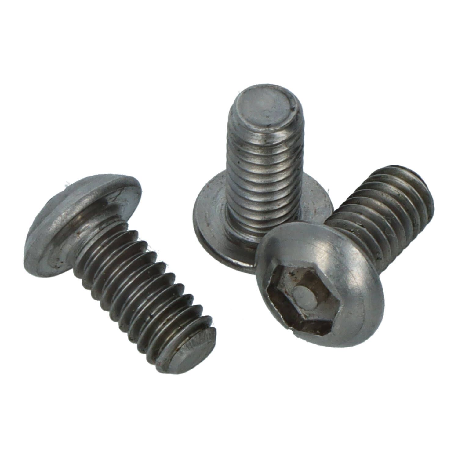 Screw # 8-32 x .375 BUTSOC SS, TMPR Res., 5/32 Hex Key